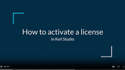 How to Activate a License in Keil Studio