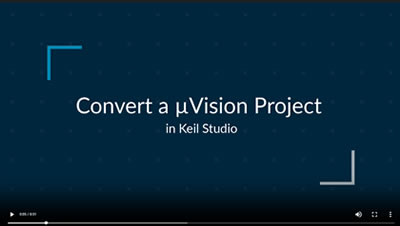 Convert a µVision Project in Keil Studio