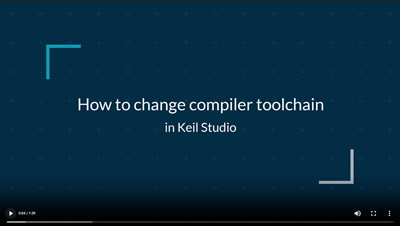 How to Change the Compiler Toolchain in Keil Studio