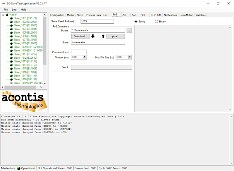 File Access over EtherCAT (FoE)